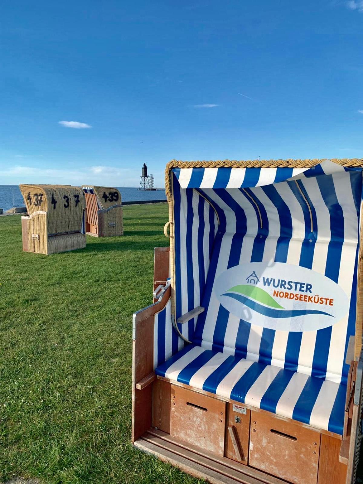 Nordseeklima Direkt Hinter Der Balkontuer Ferienwohnung De Twargbutt Dorumer Neufeld Ngoại thất bức ảnh